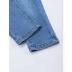 Girls Denim Pants Supplier - Flower Decoration Fashion