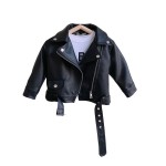 Girls Motorcycle Jacket Factory - PU Black Brown Diagonal