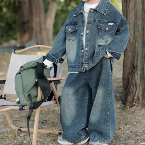 Children Cowboy Suit Supplier - 2025 Spring Autumn Denim