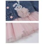 Girls Spring Set Factory - Denim Jacket Lace Dress Suit