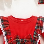 Baby Dress Supplier - Autumn Winter Plaid Bowknot