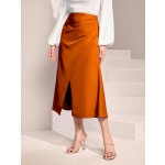 Women Satin Skirt Supplier - 2025 High Waisted Pleated