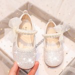 Girls Party Shoes Supplier - Lace Pearl Decoration Shiny