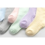 Girls Socks Supplier - Knee Length Bubble Stripe Mesh