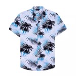 Men Hawaiian Shirt Factory - Leaf Print Summer Casual