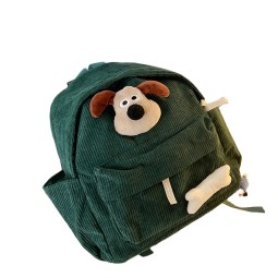 Children Backpack Supplier - Corduroy Japanese Style Puppy