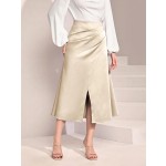 Women Satin Skirt Supplier - 2025 High Waisted Pleated