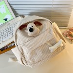 Children Backpack Supplier - Corduroy Japanese Style Puppy
