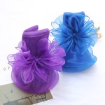 Women Church Hat Factory - White Elegant Large Flower