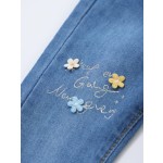 Girls Denim Pants Supplier - Flower Decoration Fashion