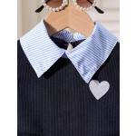 Girl Clothing Set Supplier - Spring Knit Shirt Flared Jeans