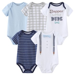 Baby Bodysuit Supplier - 5pcs Set Soft Knit