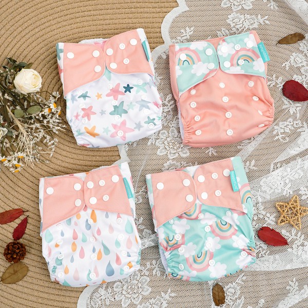 Cloth Diaper Supplier - 4pcs Set Reusable
