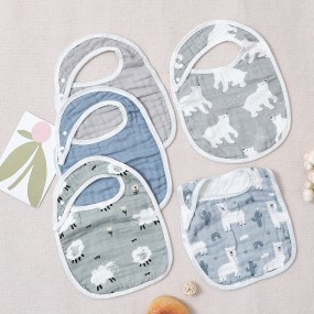 Baby Bib Supplier - Bamboo Cotton Hook Loop