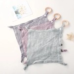 Baby Security Blanket Supplier - Cotton Wooden Ring