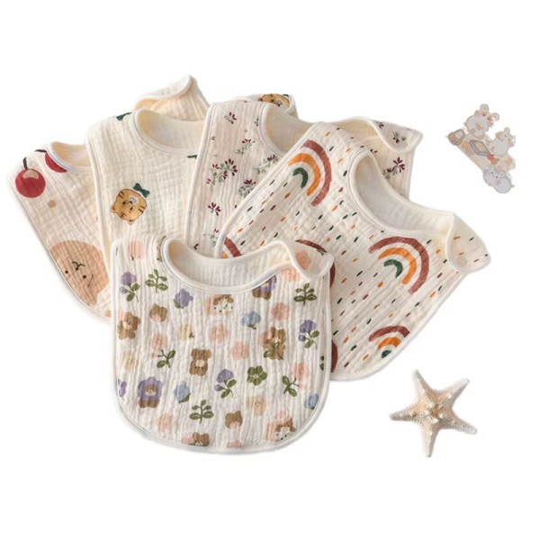 Muslin Baby Bibs Factory - 7 Layer Waterproof Bandana