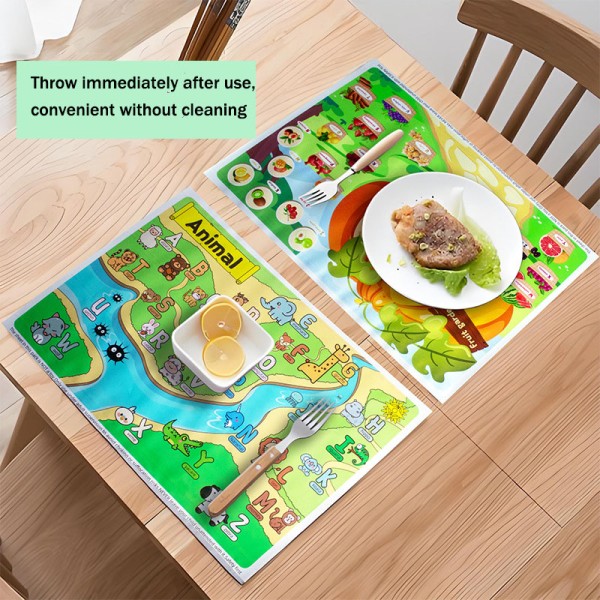 Disposable Placemats Supplier - 60 Pack Sticky Animal