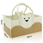 Baby Diaper Caddy Manufacturer - Cartoon Felt Large Capacity