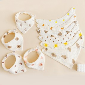 Bandana Drool Bibs Manufacturer - Organic Cotton Snap Button