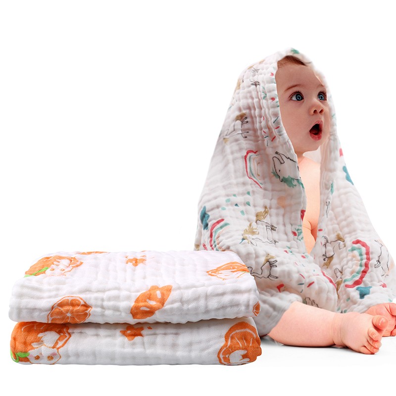 Organic Muslin Blanket Manufacturer - 6 Layer Baby Bath Towel