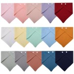 Baby Bibs Supplier - Adjustable 15 Color Muslin Cotton