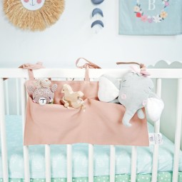 Baby Crib Storage Supplier - 100% Cotton Double Pocket