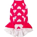 Dog Sweater Dress Manufacturer - Soft Stretchy Pink Heart