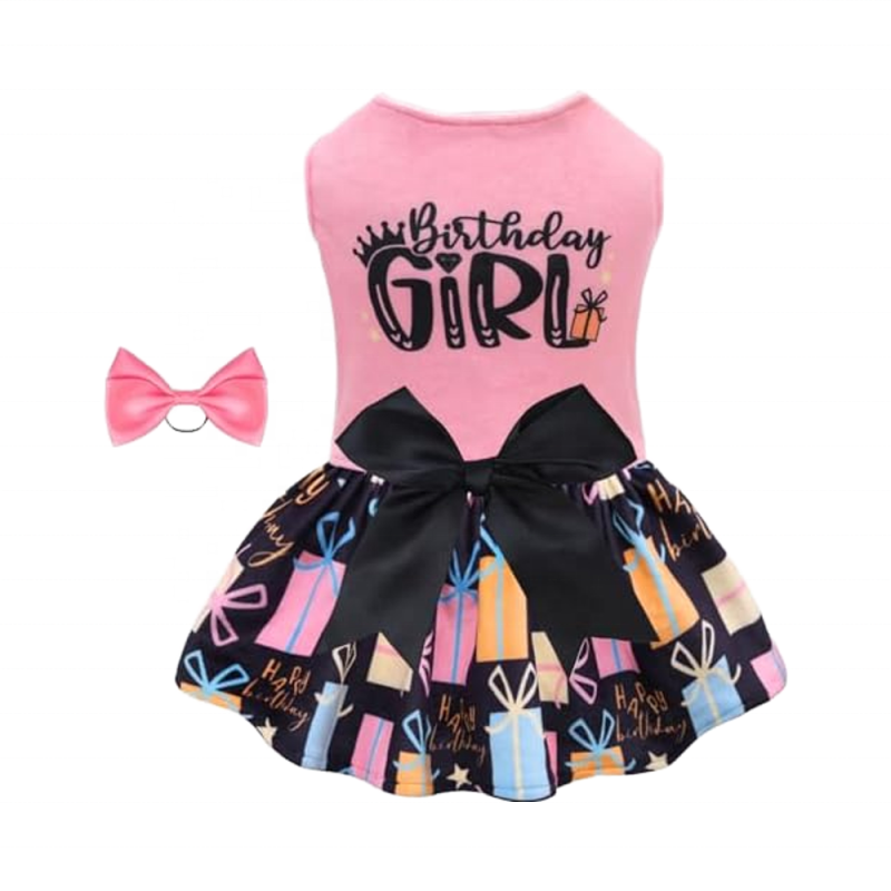 Dog Dress Supplier - Winter Velvet Bow Design