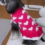 Dog Sweater Dress Manufacturer - Soft Stretchy Pink Heart