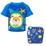 Baby Swimwear Supplier - Long Sleeve Zip Cartoon