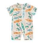 Boys Swimwear Supplier - Shark Print Short Sleeve