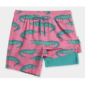 Men's Swim Trunks Manufacturer - Colorful Cartoon Print