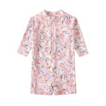 Kids Swimsuit Supplier - Flowers Printed 3-36 Months