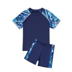 Boys Swim Trunk Supplier - 2 Piece Camouflage Split