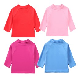 Boys Rashguard Factory - Solid Color Plaid Long Sleeve