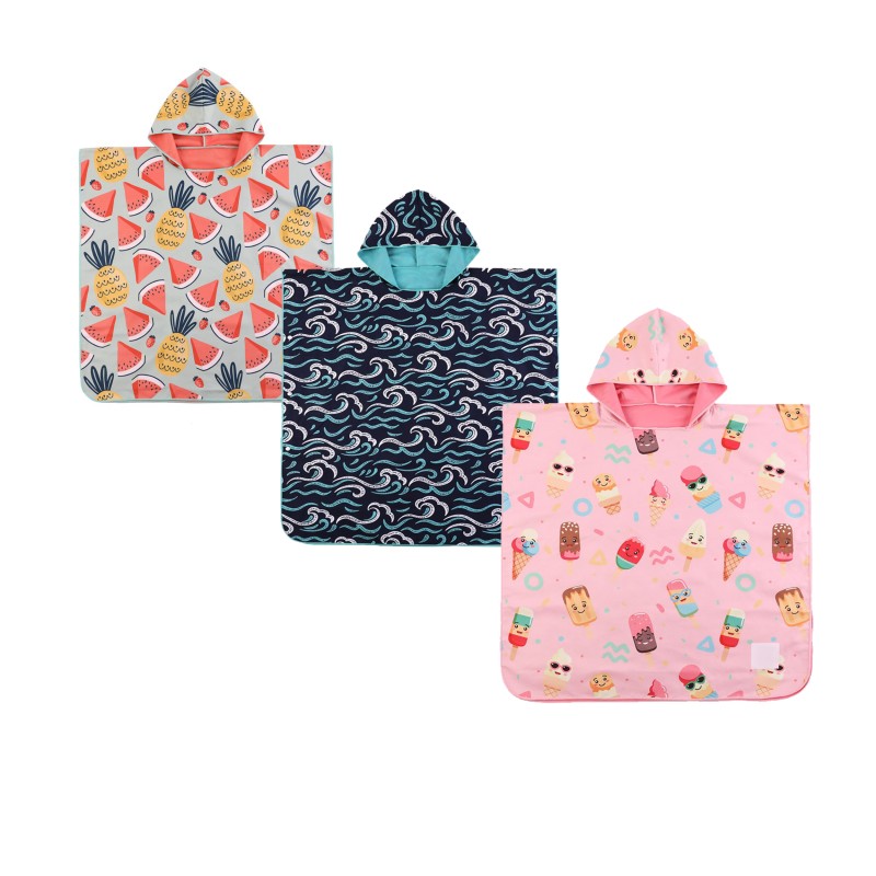 Girls Poncho Supplier - Summer Printed Robe Style