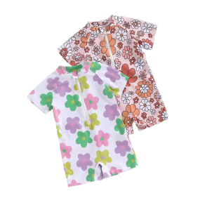 Girls Swimwear Manufacturer - Short Sleeve One Piece