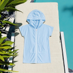 Swim Cover Up Supplier - Hooded Zipper Polyester
