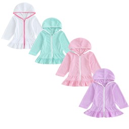 Bath Towel Manufacturer - Hooded Terry Plaid Zipper