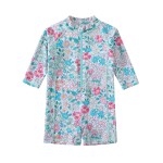 Kids Swimsuit Supplier - Flowers Printed 3-36 Months