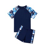 Boys Swim Trunk Supplier - 2 Piece Camouflage Split