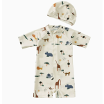 Boys Swim Trunk Supplier - Animal Print With Hat