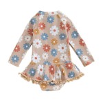 Girls Swimsuit Supplier - Long Sleeve Floral Print