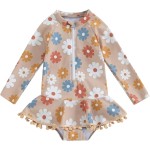 Girls Swimsuit Supplier - Long Sleeve Floral Print