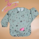 Long Sleeve Baby Bib Supplier - 100% Polyester Waterproof Snap