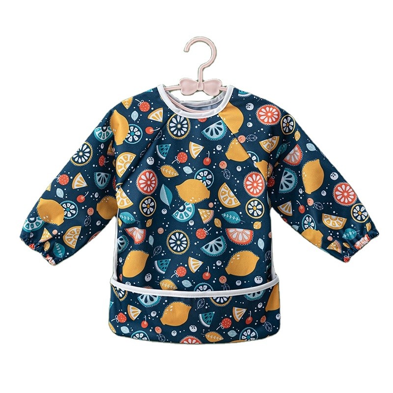 Baby Bibs Supplier - Waterproof Cute Polyester Long Sleeved