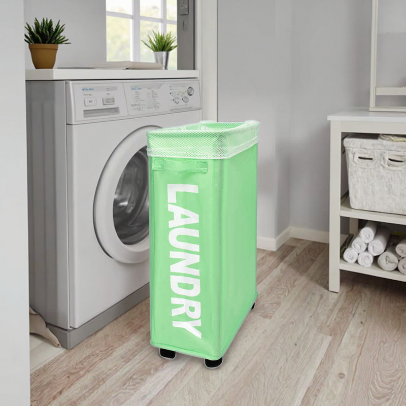 Laundry Basket Supplier - Two Pockets Aluminum Divided