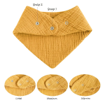 Bandana Bibs Factory - 100% Cotton Muslin Hide Stitching