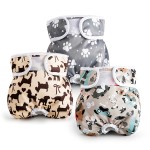 Female Dog Diaper Supplier - Reusable Cloth Paw Print Anti-Leak