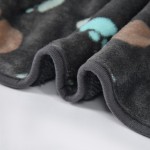 Dog Blanket Manufacturer - Double Layer Waterproof Paw Print